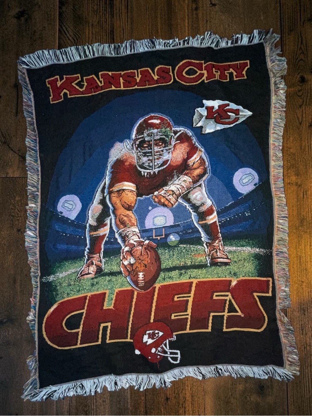 Kansas City Chiefs Football Throw Blanket NFL Chiefs Woven Tapestry 55x42